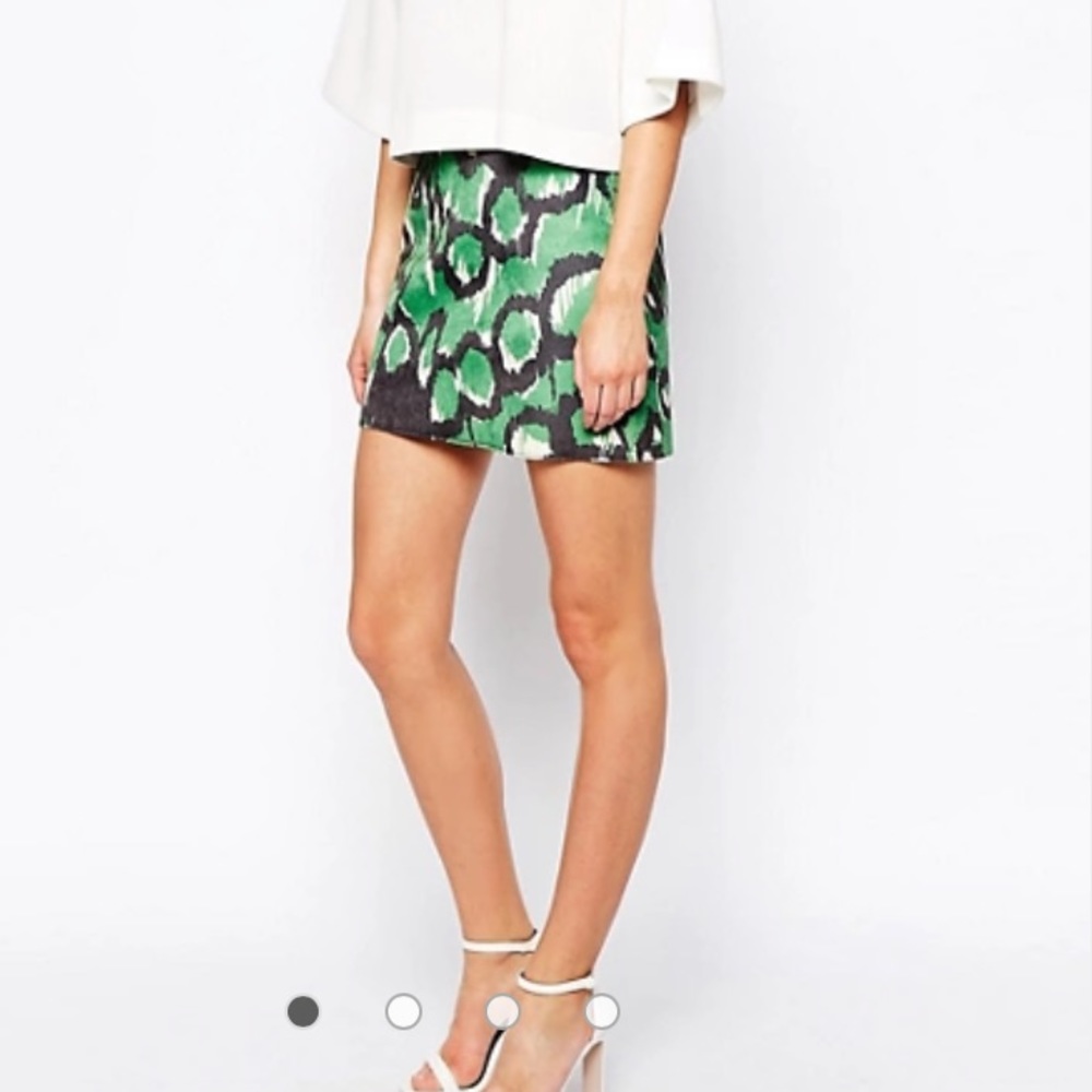 French connection calf-hair mini skirt